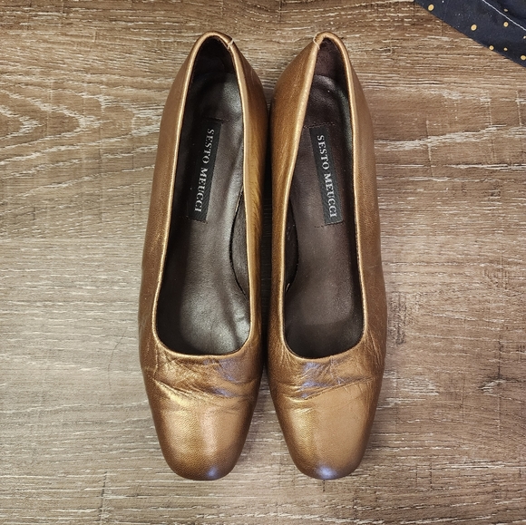 Sesto Meucci Womens 1.5” Block Heel Pumps Size 9M Made in Italy Size 9 - Picture 2 of 7